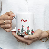 Nom Ho Ho Red Bow Christmas Tree Gig Mug