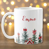 Nom Ho Ho Red Bow Christmas Tree Gig Mug