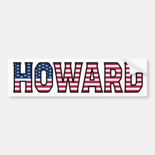 Nom Howard Vorname USA Aufkleber Sticker Auto (Devant)