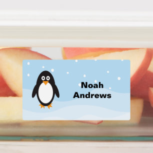 Nom imperméable Penguin Étiquettes pour l'école