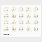 Nom Initial D plus First Names Gold Sticker (Feuille)