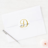 Nom Initial D plus First Names Gold Sticker (Enveloppe)