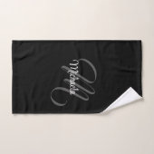 Nom initial de monogramme moderne minimaliste (Serviette à main)