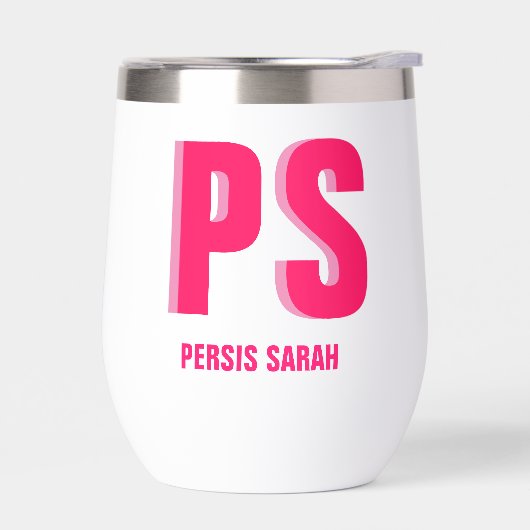 Nom initial du monogramme à double ombre personnal (Gauche)