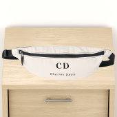 Nom initial du monogramme beige