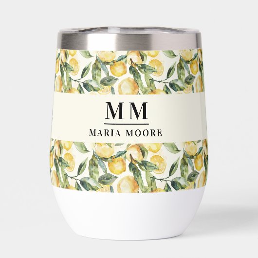 Nom initial du monogramme citron (Arrière)