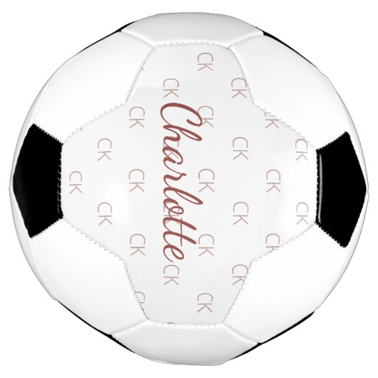 Nom initial du monogramme d'or rose blanc (Tourné)