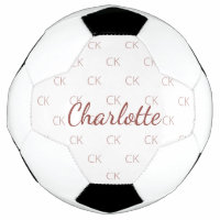 Nom initial du monogramme d'or rose blanc