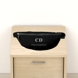 Nom initial du monogramme noir blanc