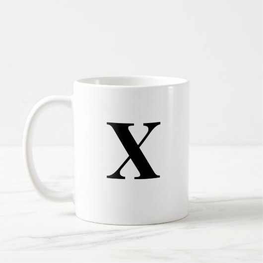 Nom initial et personnalisé Café Mug (Gauche)