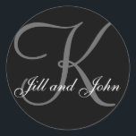 Nom Initial K plus Prénoms Sticker noir<br><div class="desc">Nom Initial K plus Prénoms Sticker noir</div>