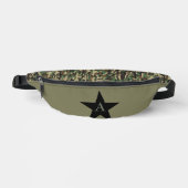 Nom Initial Personnalisé Camouflage Vert Étoile (Recto)