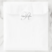 Nom Initial plus Noms Mariage Favor Sticker (Sac)