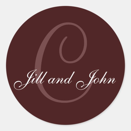 Nom Initial, prénom Sticker au chocolat (Devant)