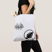nom, initiale & noir sac fourre-tout de musique de (De près)