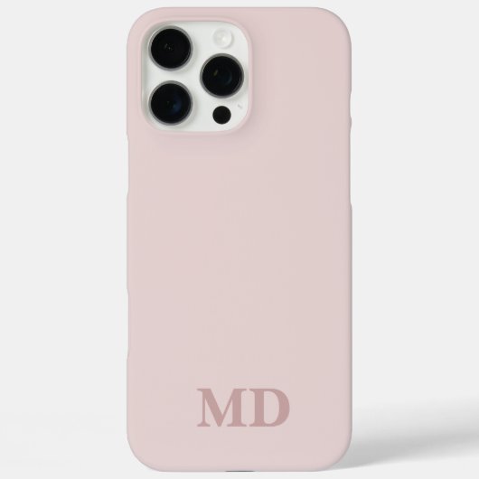 nom initiales monogramme iPhone 16 pro max coque (Verso)