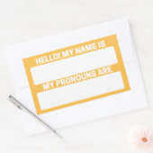 Nom jaune et Étiquettes Pronoun (Enveloppe)