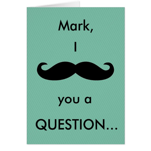 (Nom) Je vous moustache une carte de questions (Devant)