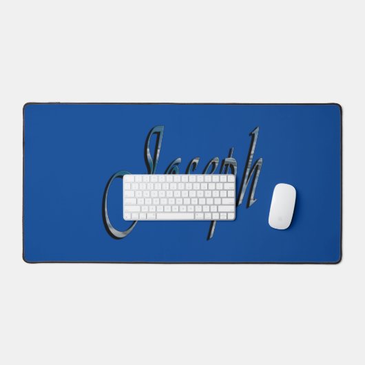 Nom Joseph de conception bleue, Tapis de bureau (Clavier et souris)