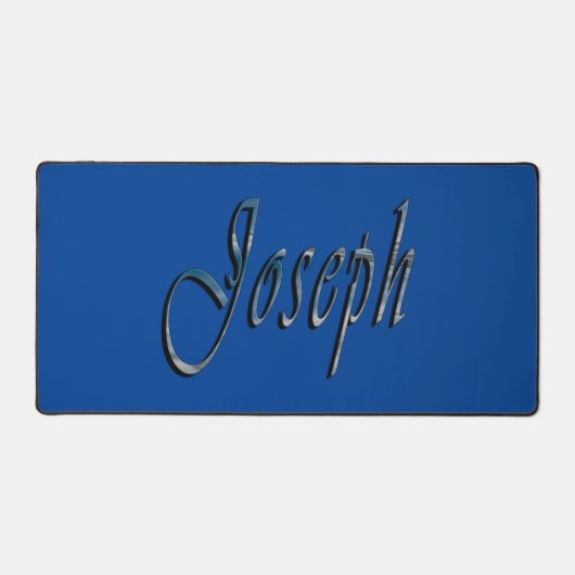 Nom Joseph de conception bleue, Tapis de bureau (Recto)