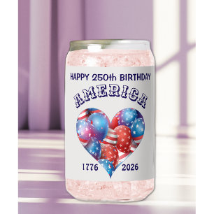 Nom Joyeux Anniversaire America Cœur de Ballons