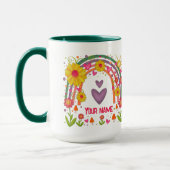 Nom Joyeux Rainbow Cute Inspirivity Coffee Mug (Gauche)