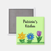 Nom Kitchen Floral Garden Magnets (Recto/Verso)