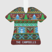 Nom laid tricoté du renne | de chandail de Noël (dos)