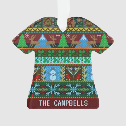 Nom laid tricoté du renne | de chandail de Noël (devant)