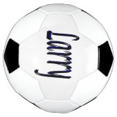 Nom Larry bleu, balle de football (Tourné)