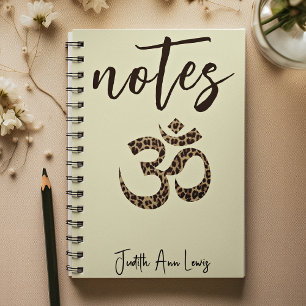 Nom, Leopard Om Symbole Notes Carnet