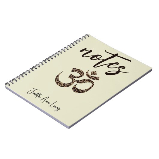 Nom, Leopard Om Symbole Notes Carnet (Côté gauche)