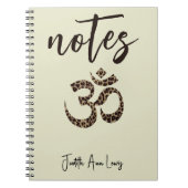 Nom, Leopard Om Symbole Notes Carnet (Devant)