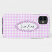 Nom Lilac rose coché coque iphone horizontal (Dos (Horizontal))
