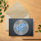 Nom Logo Chalkboard Blue Confirmation Merci