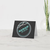 Nom Logo et Date Chalkboard Lights Turquoise (Devant)
