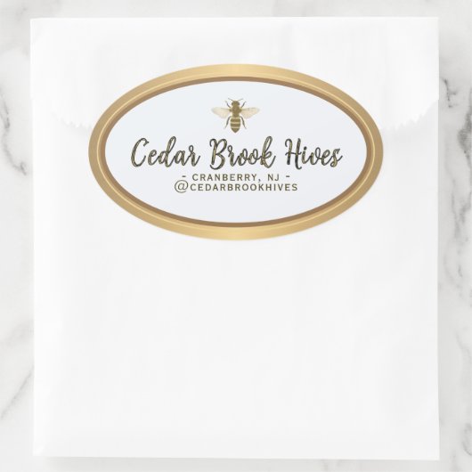 Nom, logo et emplacement de la société étiquette d (Sac)