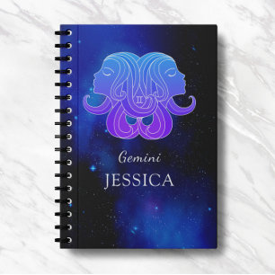 Nom magique avec signe Zodiaque Carnet Gemini