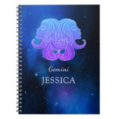Nom magique avec signe Zodiaque Carnet Gemini (Devant)