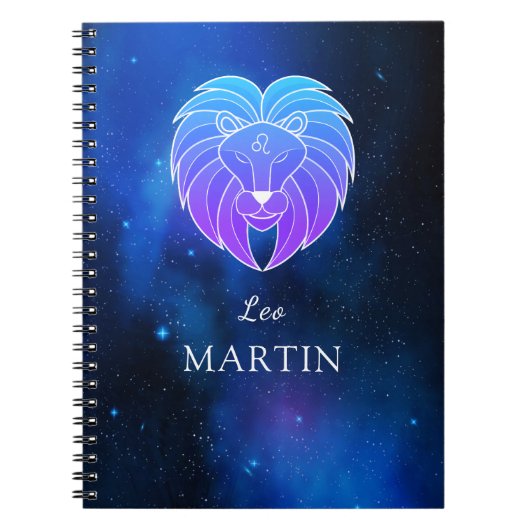 Nom magique avec signe Zodiaque Carnet Leo (Devant)