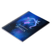 Nom magique avec signe Zodiaque Carnet Sagittarius (Côté gauche)