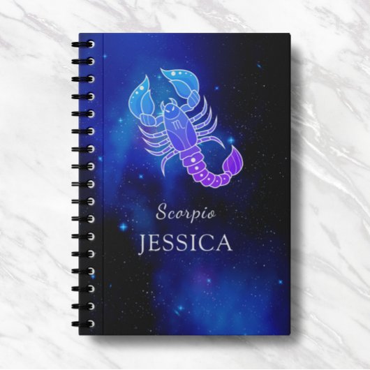 Nom magique avec signe Zodiaque Carnet Scorpio