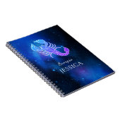 Nom magique avec signe Zodiaque Carnet Scorpio (Côté Droit)
