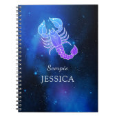 Nom magique avec signe Zodiaque Carnet Scorpio (Devant)