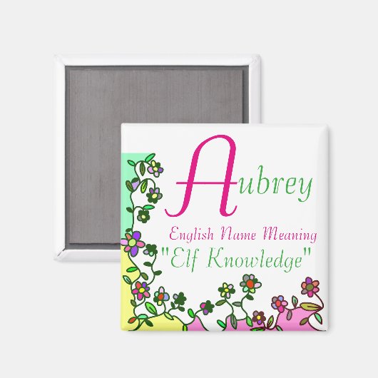 Nom Magnet Signification, Aubrey : Connaissance de (Recto/Verso)