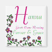 Nom Magnet Signification, Hanna, Favor & Grace (Devant)