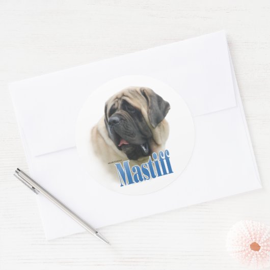 Nom Mastiff - Sticker (Enveloppe)