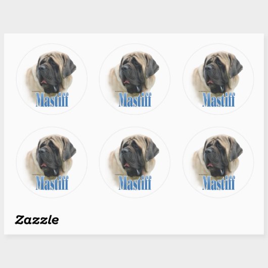 Nom Mastiff - Sticker (Feuille)