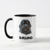 Nom mignon Monogram Newfoundland Dog Mug (Gauche)