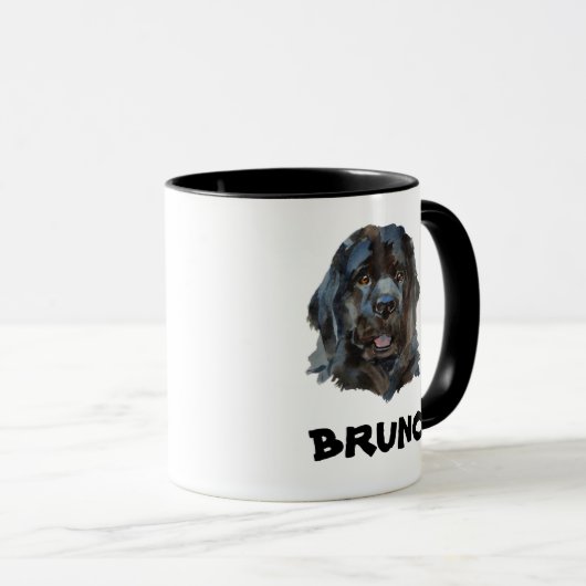 Nom mignon Monogram Newfoundland Dog Mug (Devant droit)